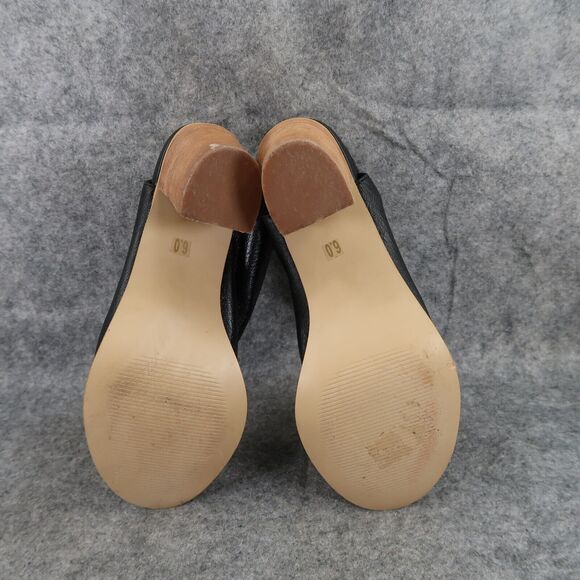 Steve Madden Shoes Womens 6 Booties Fashion Open Toe Ankle Strap Leather Black - Picture 10 of 13